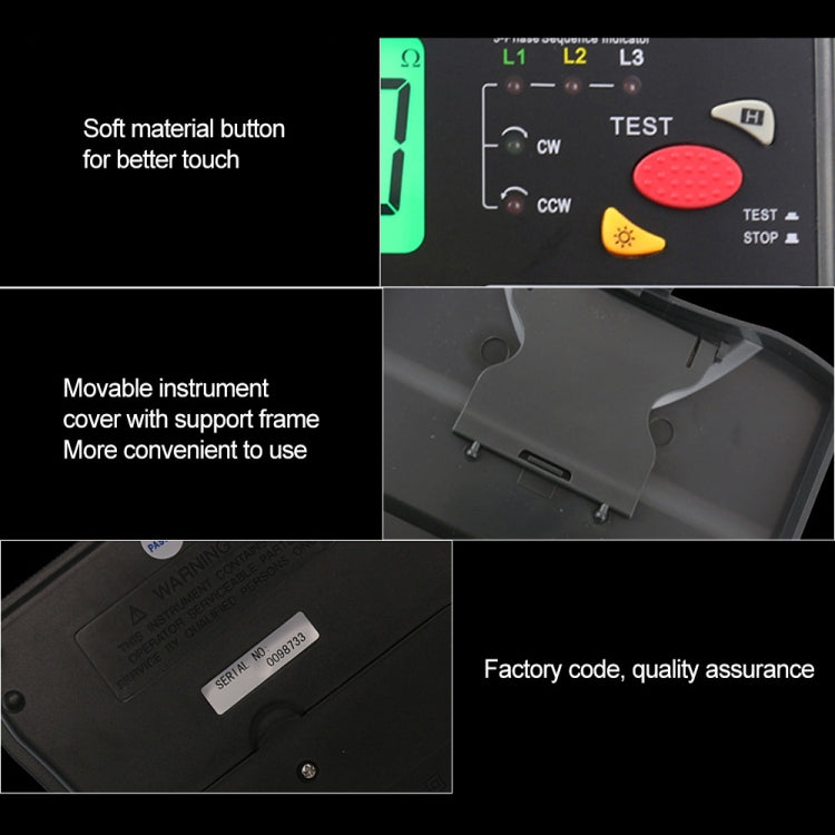 DUOYI DY5500 Car 4 in 1 Digital Multifunction Resistance Tester Insulation Earth Multimeter, DY5500 DUOYI DY5500 Car 4 in 1 Digital Multifunction Resistance Tester Insulation Earth Multimeter, DY5500